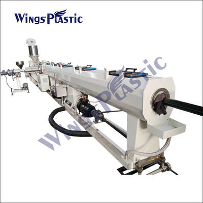 Yüksek Çıkışlı HDPE Ldpe Boru Yapma Makinesi Su Borusu Ekstrüzyon Hattı 75-160mm