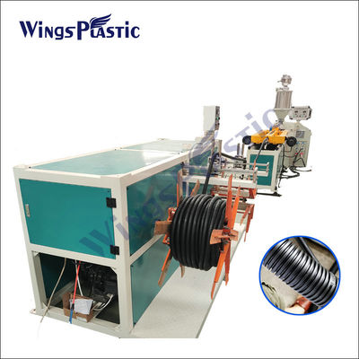 Plastik Oluklu Boru Ekstruder Makinesi PP PVC PA HDPE Ekstruder Makinesi 40-80kg / H