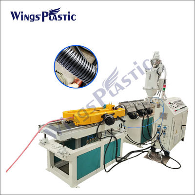 10-50mm Tek Duvar Oluklu Boru Ekstrüzyon Makinesi PVC PE Plastik Boru Ekstrüzyon Hattı