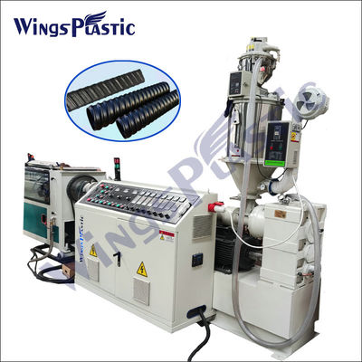 HDPE LDPE PVC Boru İmalat Makinesi Spiral PE Oluklu Boru Ekstrüzyon Hattı
