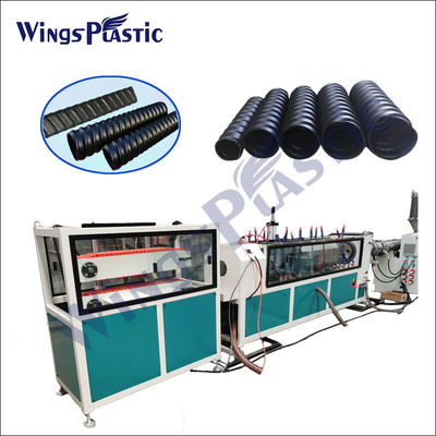 HDPE Spiral Kanal Boru Ekstrüzyon Hattı PE Pvc Oluklu Boru Yapma Makinesi