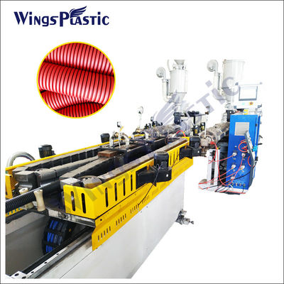 Yüksek Verimli 40-110mm HDPE PP PVC Çift Duvar Oluklu Blow-off Boru Ekstrüzyon Hattı