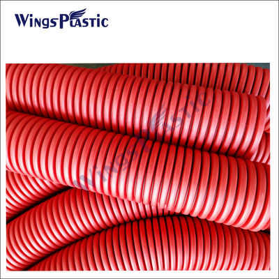 PVC HDPE DWC Boru Yapma Makinesi Plastik Pe Çift Oluklu Boru Ekstrüzyon Hattı