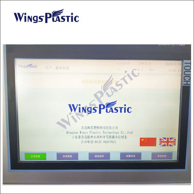 Geri dönüştürülmüş PS PC PET Plastik Perde Yaprakları PLC Kontrol Sistemiyle Küçük Ekstrüder Makinesi