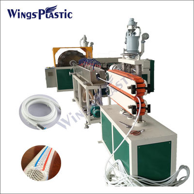 PVC Fiber Güçlendirilmiş hortum çıkartma hattı Plastik Makine / PVC Bahçe hortumu boru yapma makinesi
