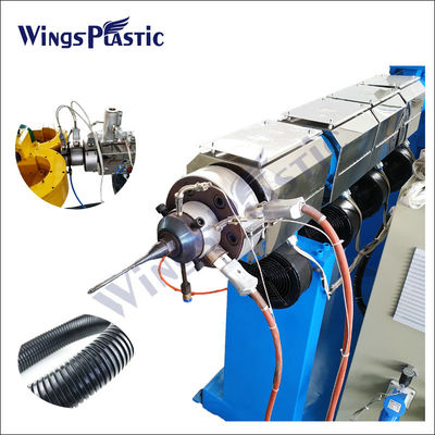 Yüksek Hızlı Plastik Gürültülü Boru Yapım Makinesi/pe Pp Pvc Tek Duvarlı Gürültülü Boru Makinesi