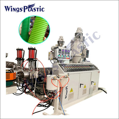 Plastik Hdpe Pp Polietilen Gürültülü Boru Ekstrüder Makinesi Tek vida