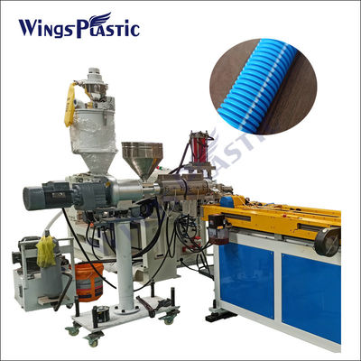 Plastik Tek Duvarlı Pvc Pp Pe Spiral Gürültülü Boru hortumu Ekstrüzyon Makinesi Ekstrüderler