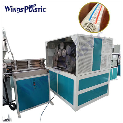 Üç katmanlı PVC Fiber Güçlendirilmiş örme Garde Hose Pipe Extrusion Makinesi Üretim hattı