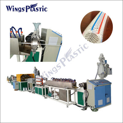 Otomatik Plastik PVC Yüksek Basınçlı Elyaf Boru Takviyeli Hortum Üretim Makinesi pvc örgü boru ekstrüzyon makinesi